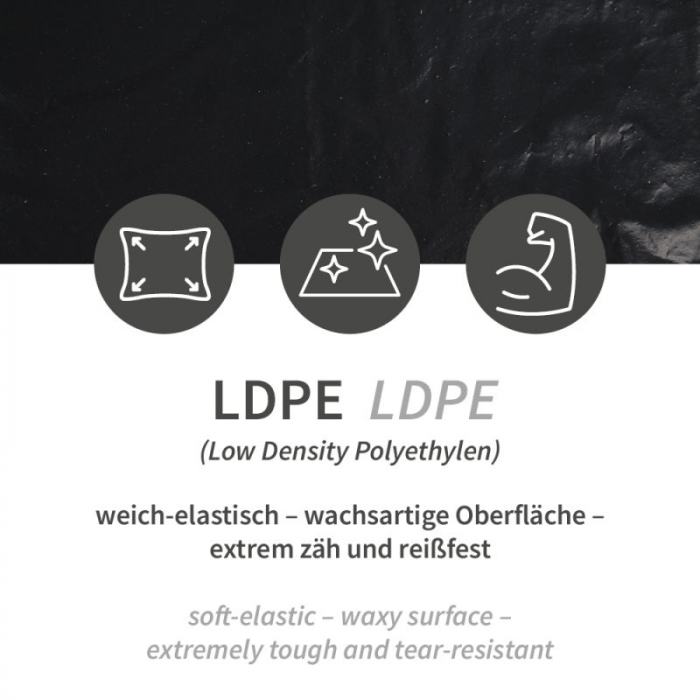 Müllsäcke schwarz 240L light 40my LDPE 100 % Recyclingmaterial